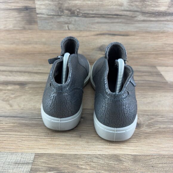 ECCO Soft 7 Low Bootie Women 37 Brown Metallic Crackle Zip Sneaker Comfo… - Picture 3 of 8